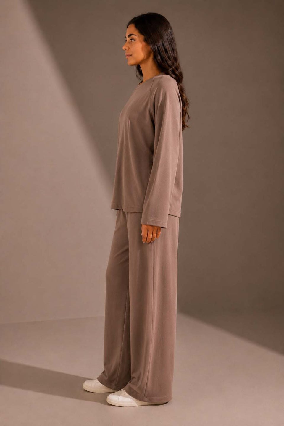 Brown Relaxed Fit Lounge Set