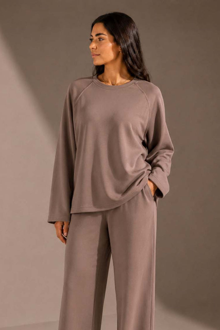 Coffe Relaxed Fit Lounge Set