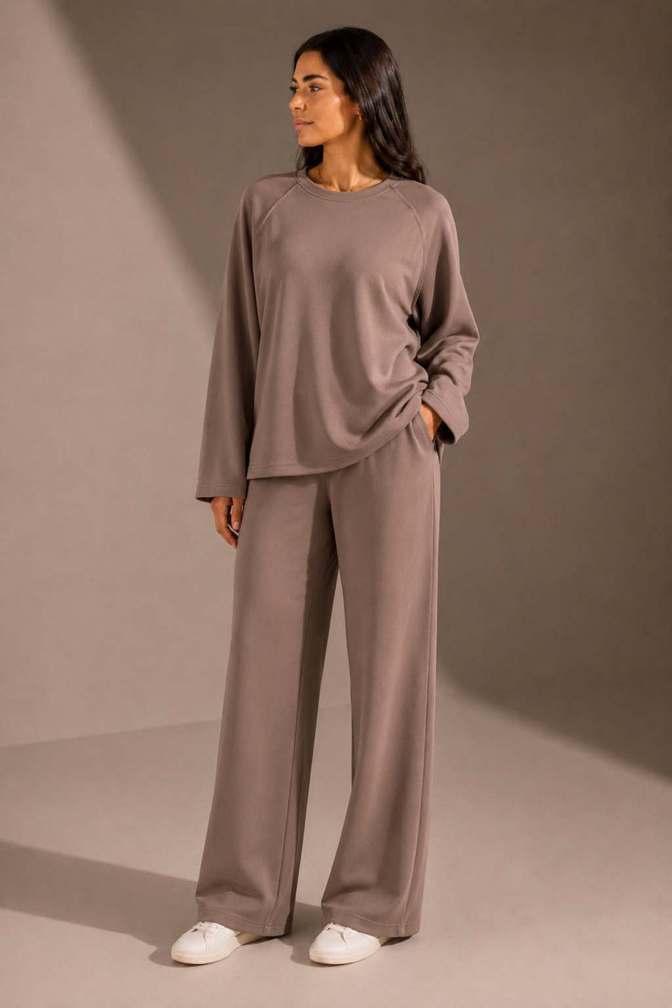 Coffe Relaxed Fit Lounge Set