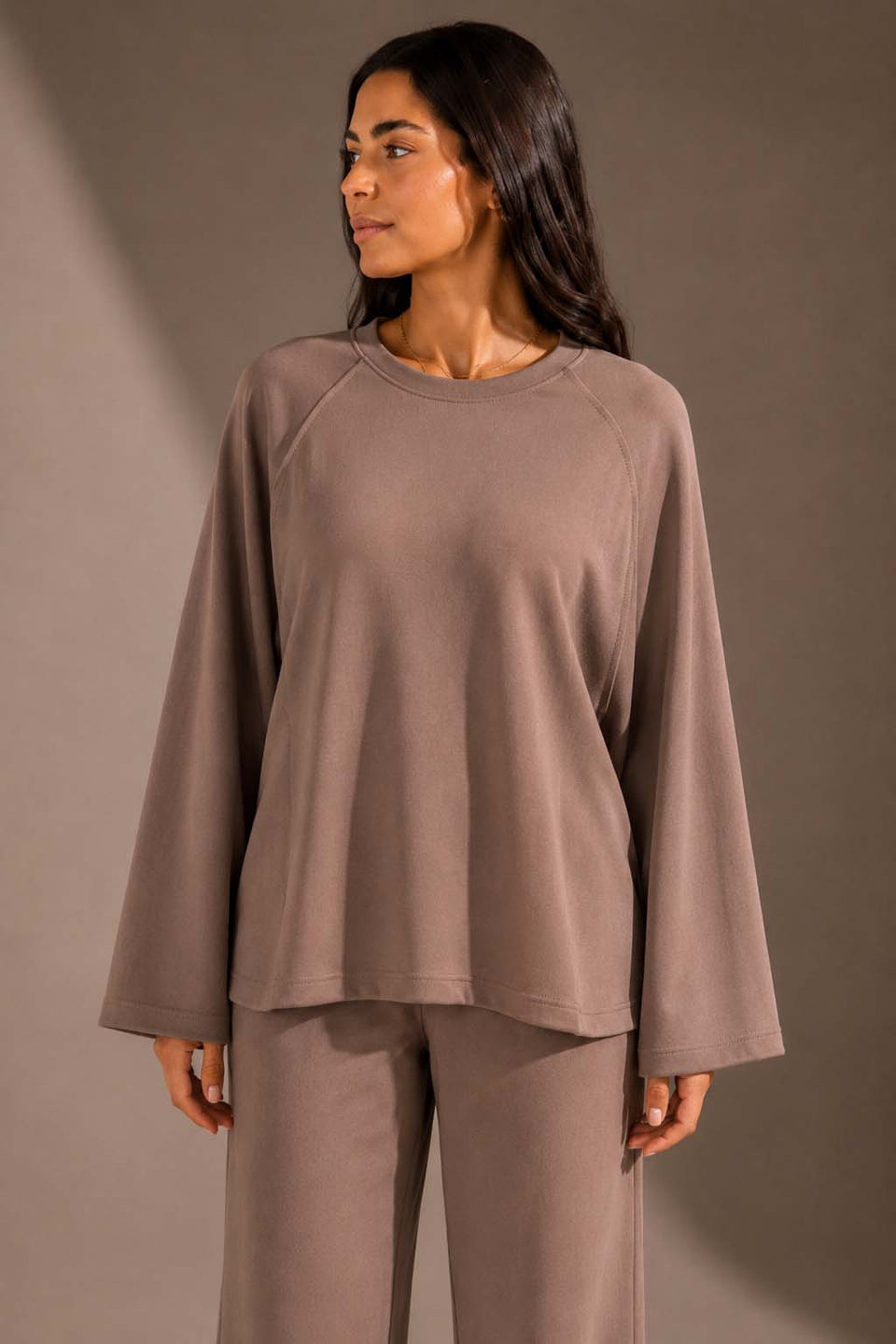 Coffe Relaxed Fit Lounge Set