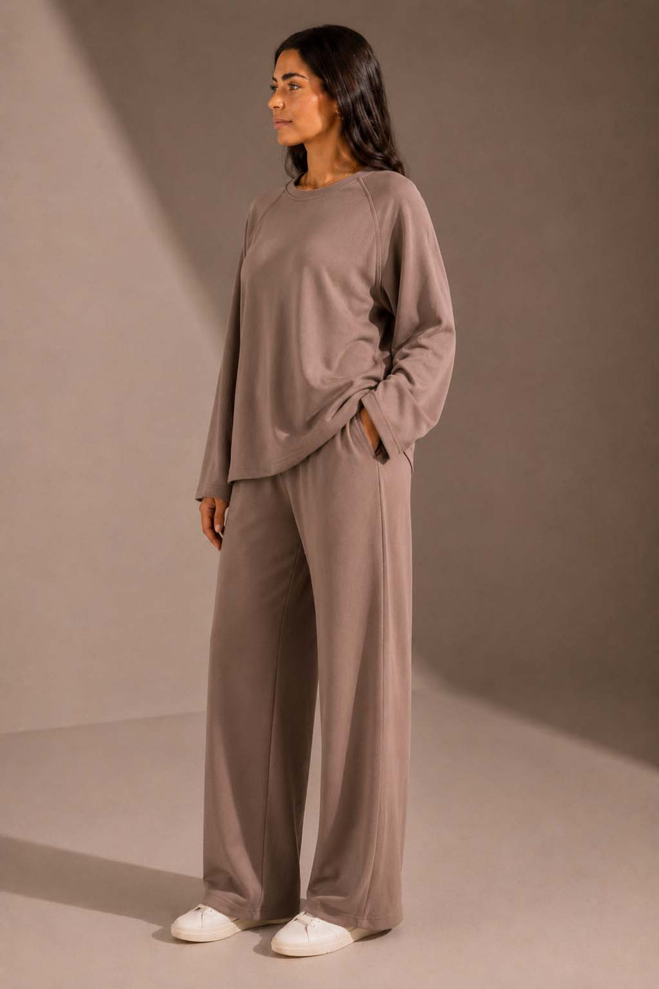 Coffe Relaxed Fit Lounge Set