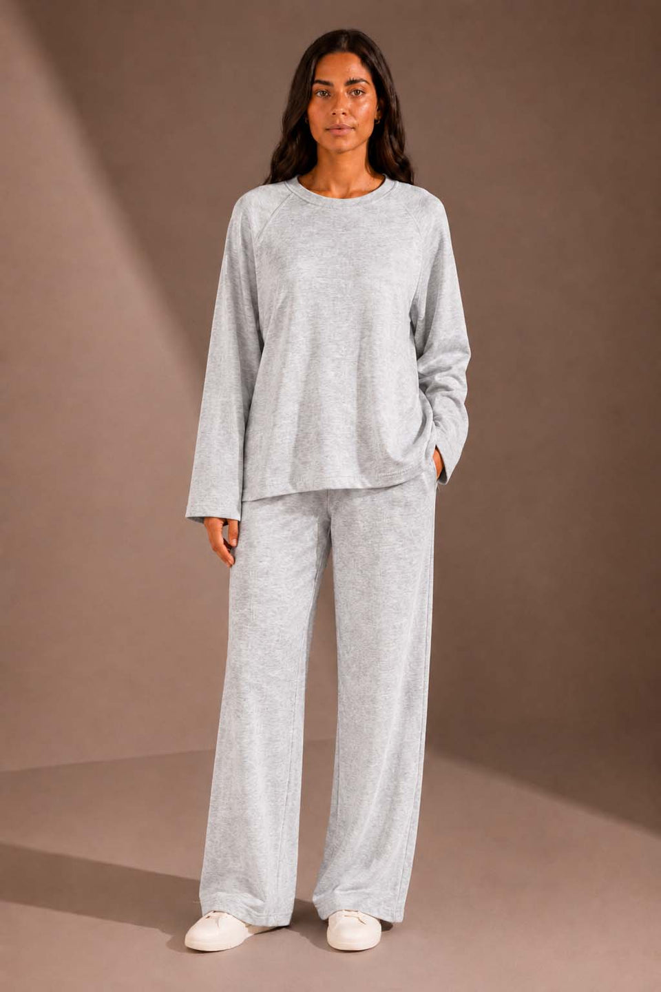 Grey Relaxed Fit Lounge Set