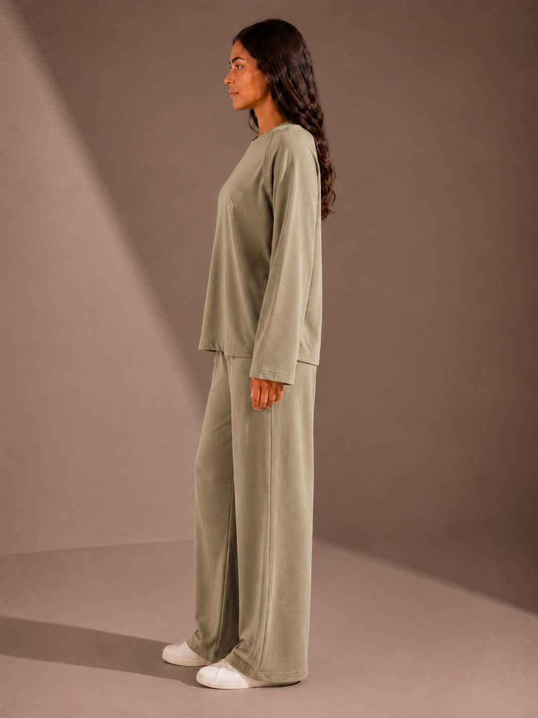 Olive Relaxed Fit Lounge Set