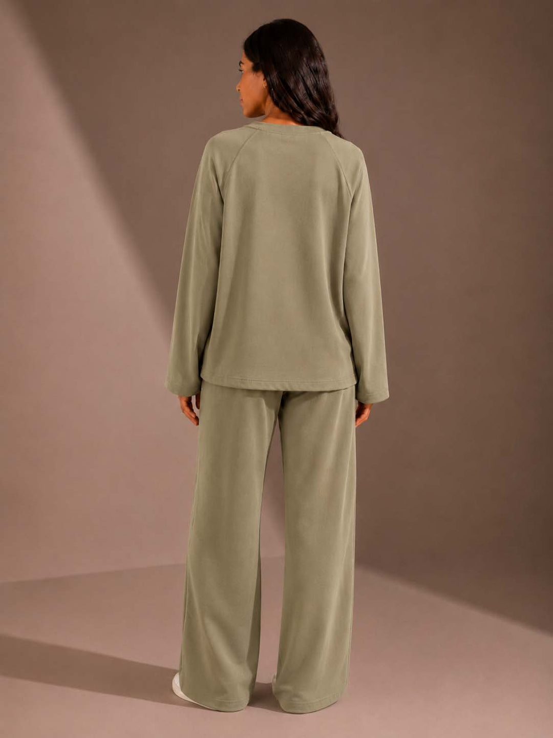 Olive Relaxed Fit Lounge Set
