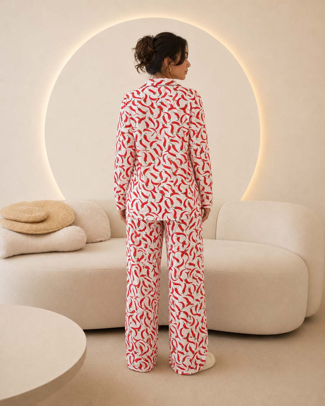 Red Chili Printed Lounge Set
