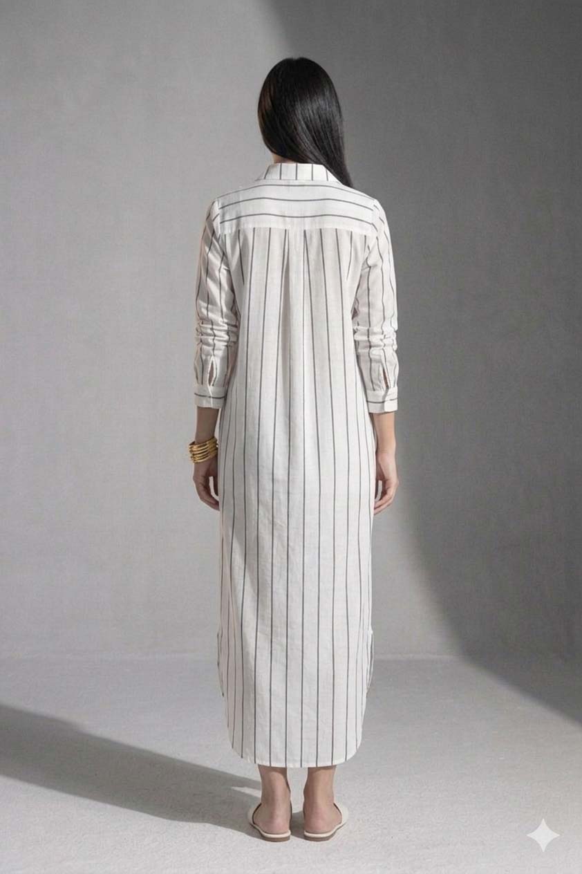 Black Long Striped Shirt