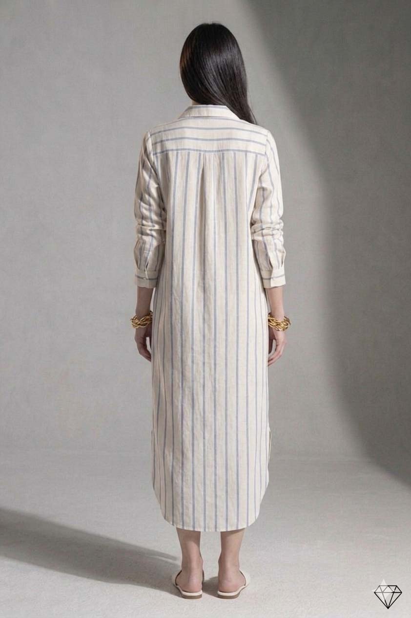 Blue Long Striped Shirt
