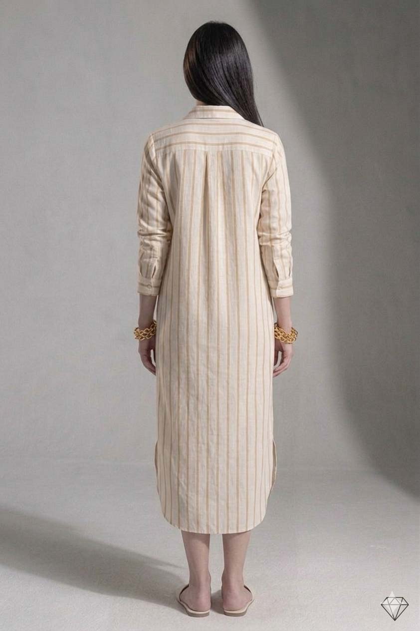 Yellow Long Striped Shirt