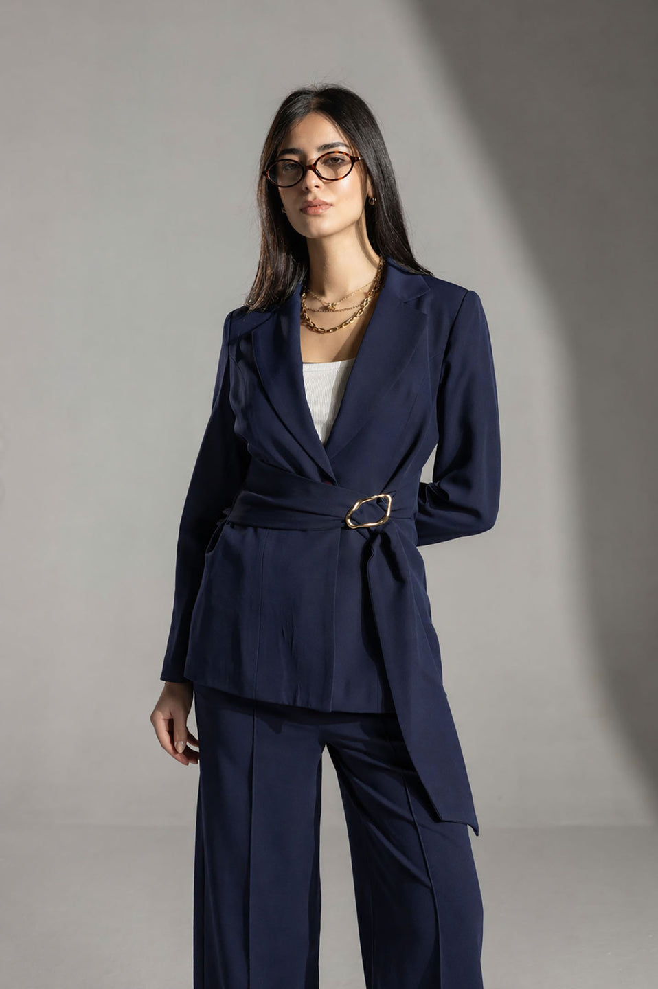 Navy Rosalyn Premium Tailored Blazer