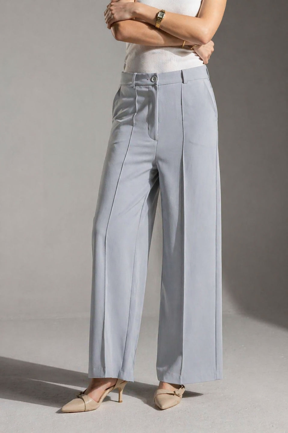Blue Rosalyn Premium Tailored Pants