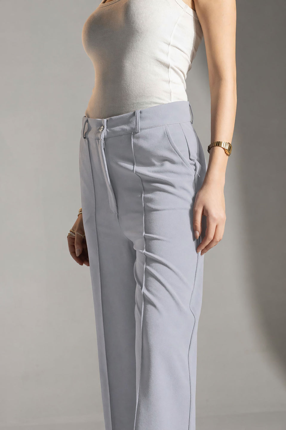 Blue Rosalyn Premium Tailored Pants