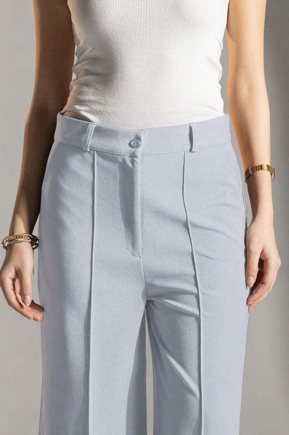 Blue Rosalyn Premium Tailored Pants