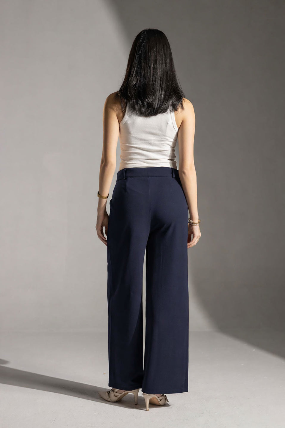 Navy Rosalyn Premium Tailored Pants