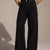 Black Mid Rise Wide leg Jeans