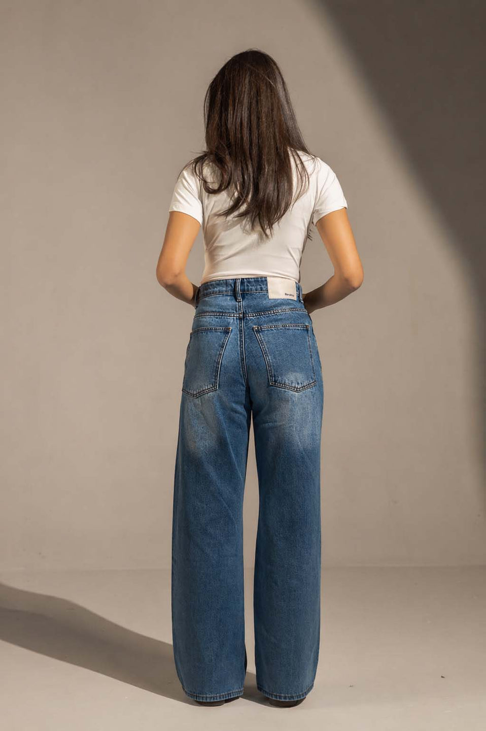 Jeans Mid Rise Wide leg Jeans