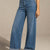 Jeans Raw Hem High-Waist Wide-Leg Jeans