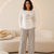 Brown Striped Lounge Pajama Set