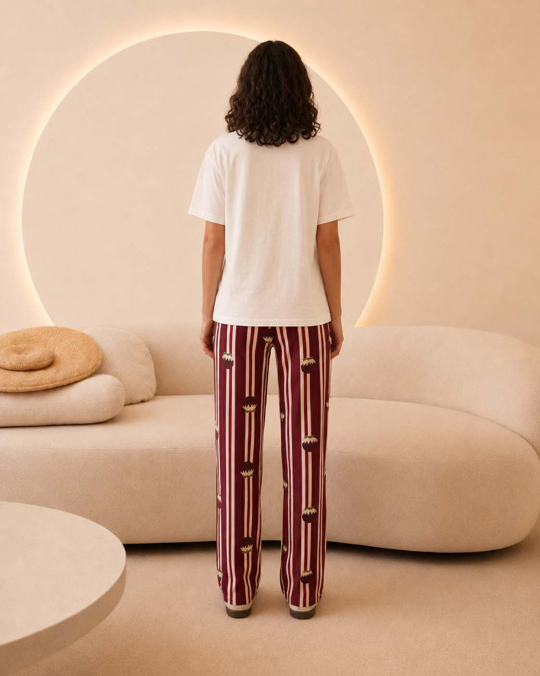 Burgundy Pudding Club Pajama Set