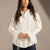 Off White Textured Embroidered Blouse