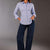 Blue Striped Tie-Back Shirt