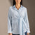 Blue Wrap Tie Shirt