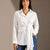 White Wrap Tie Shirt