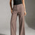 Coffe Pinstripe Wide-Leg Pants