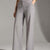 Grey Pinstripe Wide-Leg Pants