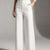White Pinstripe Wide-Leg Pants