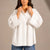 Beige Striped Oversized Shirt