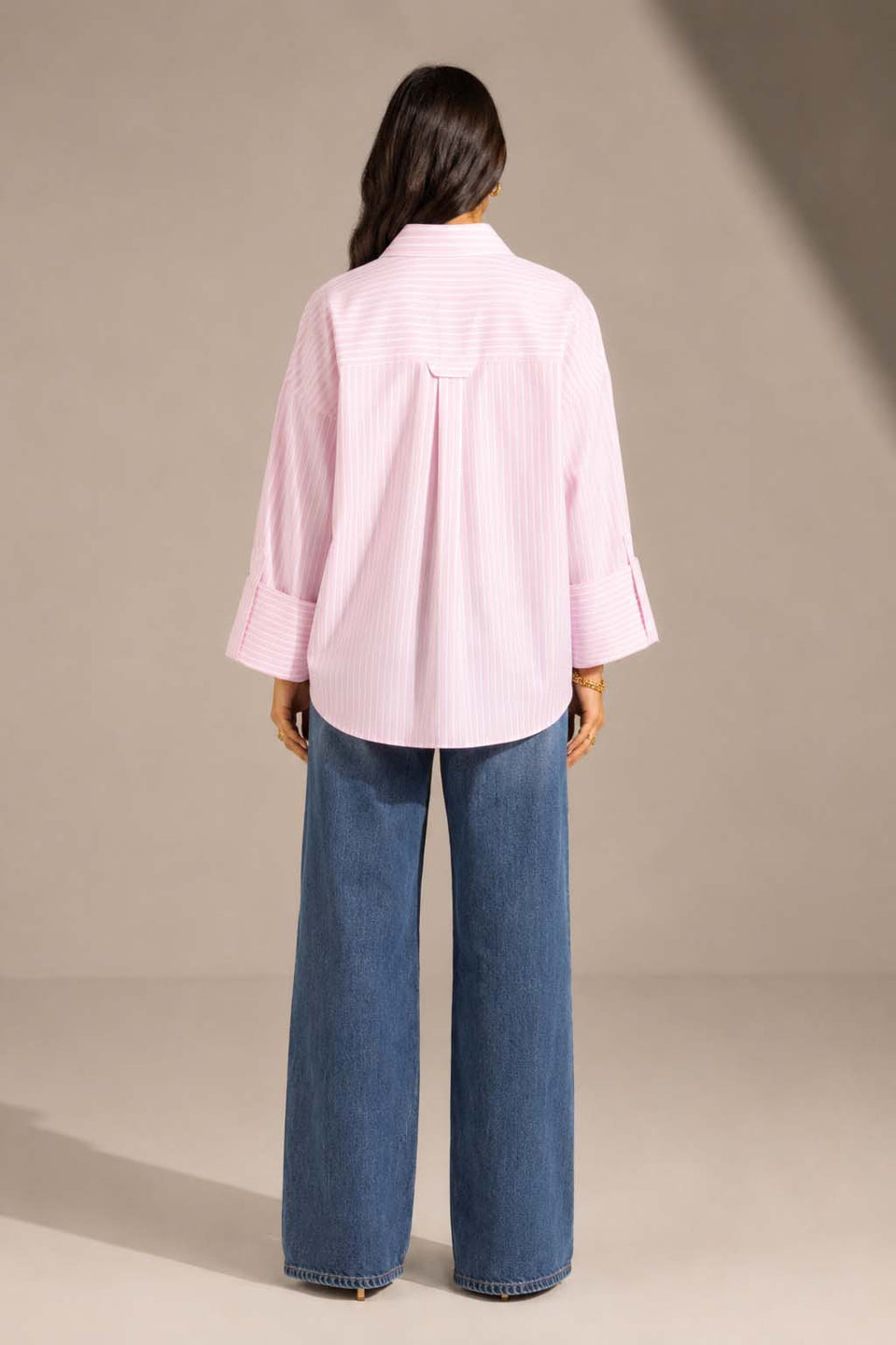 Rose Striped Oversized Shirt