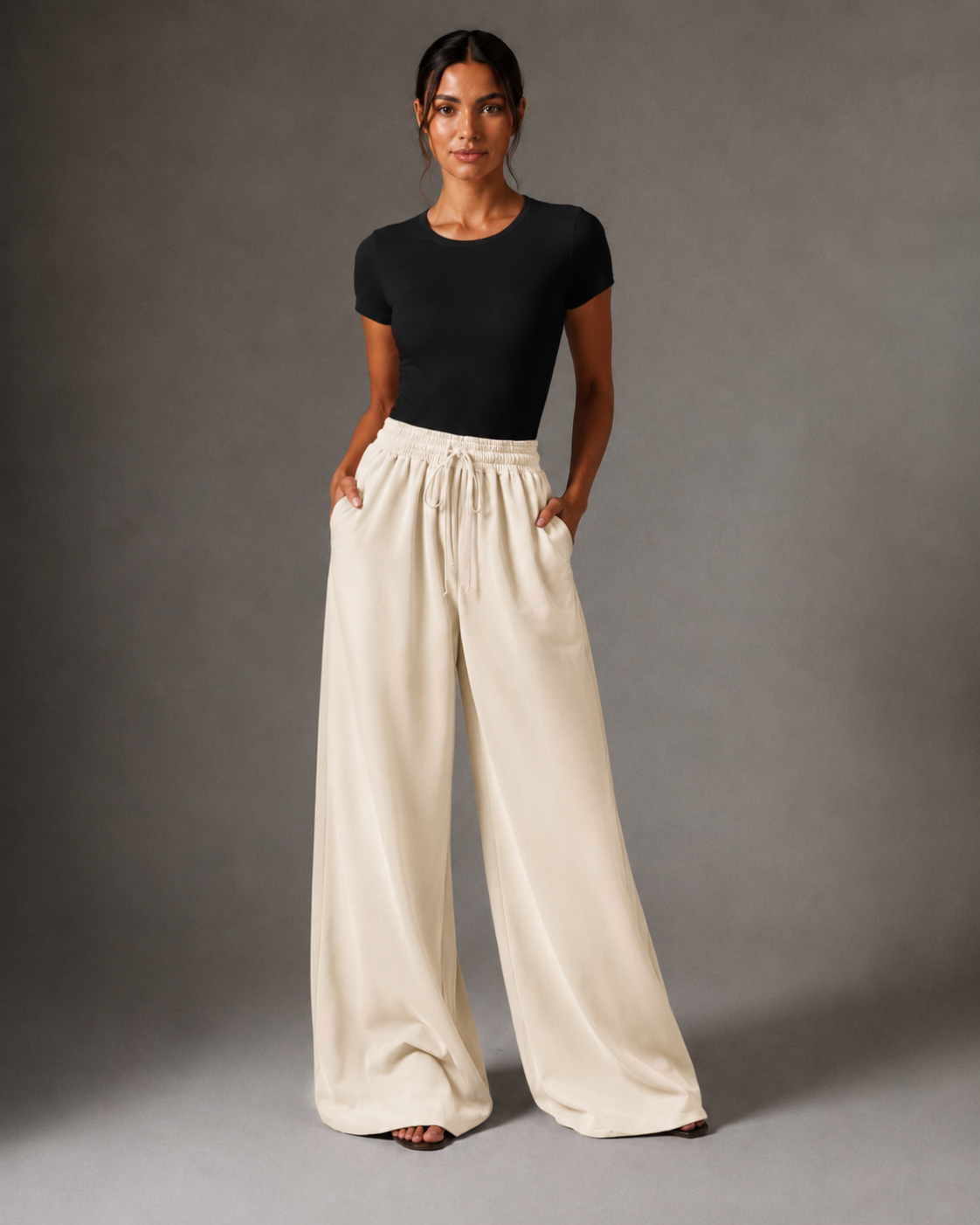 Off-White Flow Wide-Leg Pants