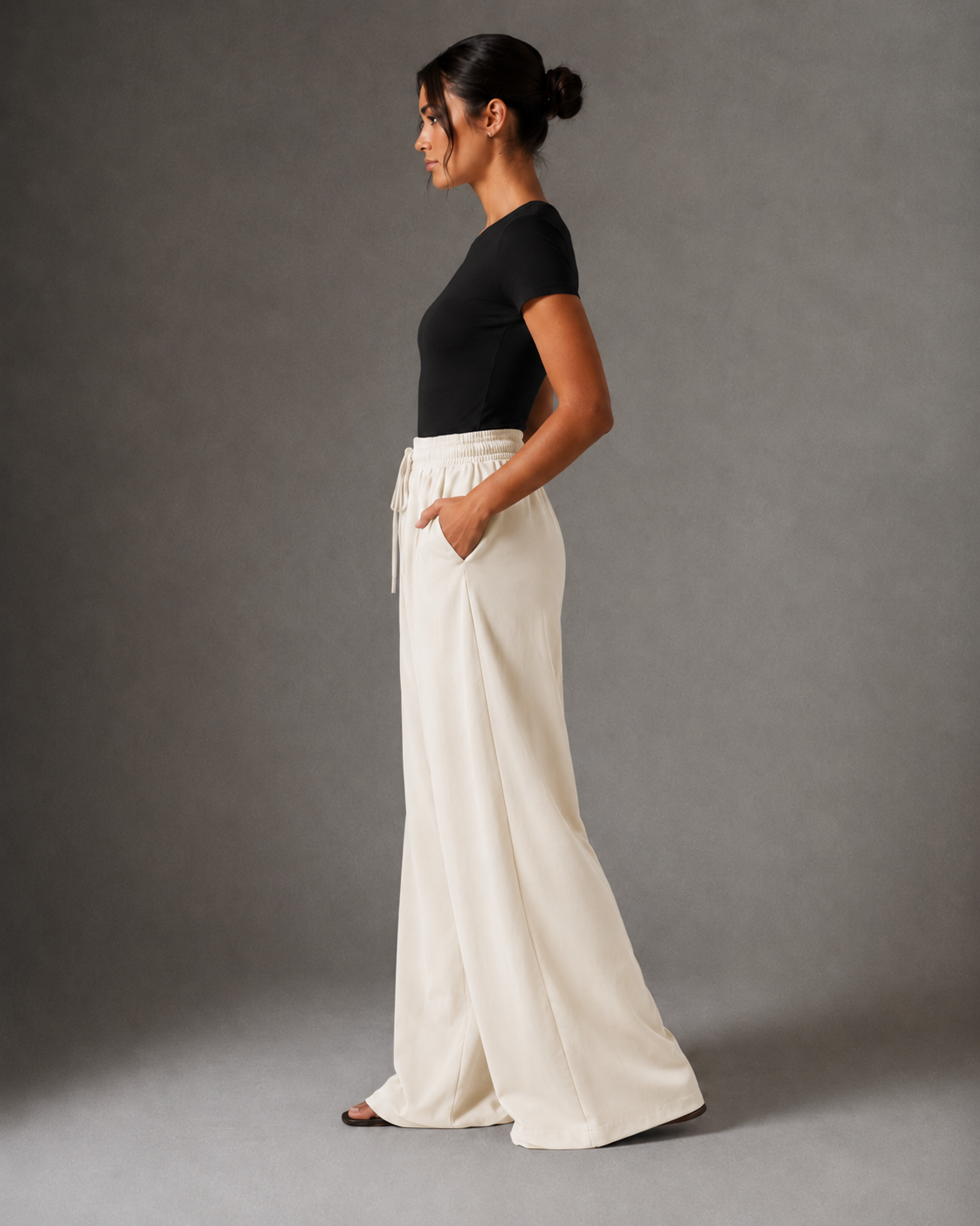 Off-White Flow Wide-Leg Pants
