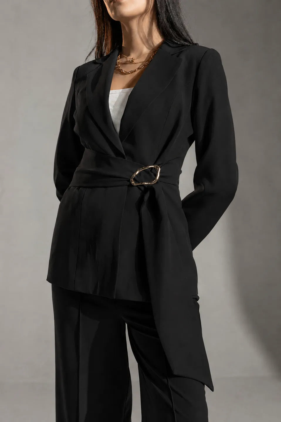 Black Rosalyn Tailored Blazer