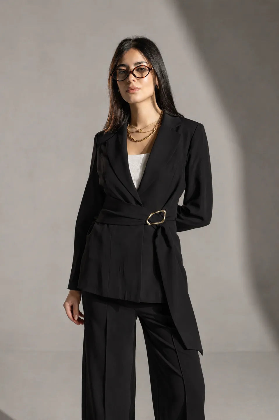 Black Rosalyn Tailored Blazer