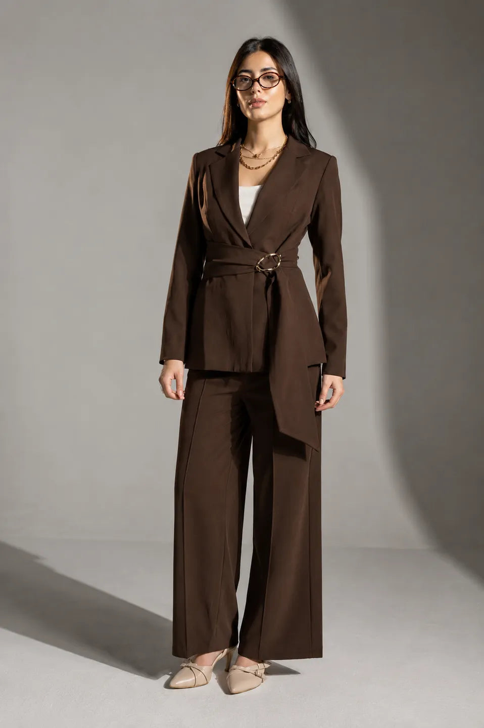 Brown Rosalyn Tailored Blazer