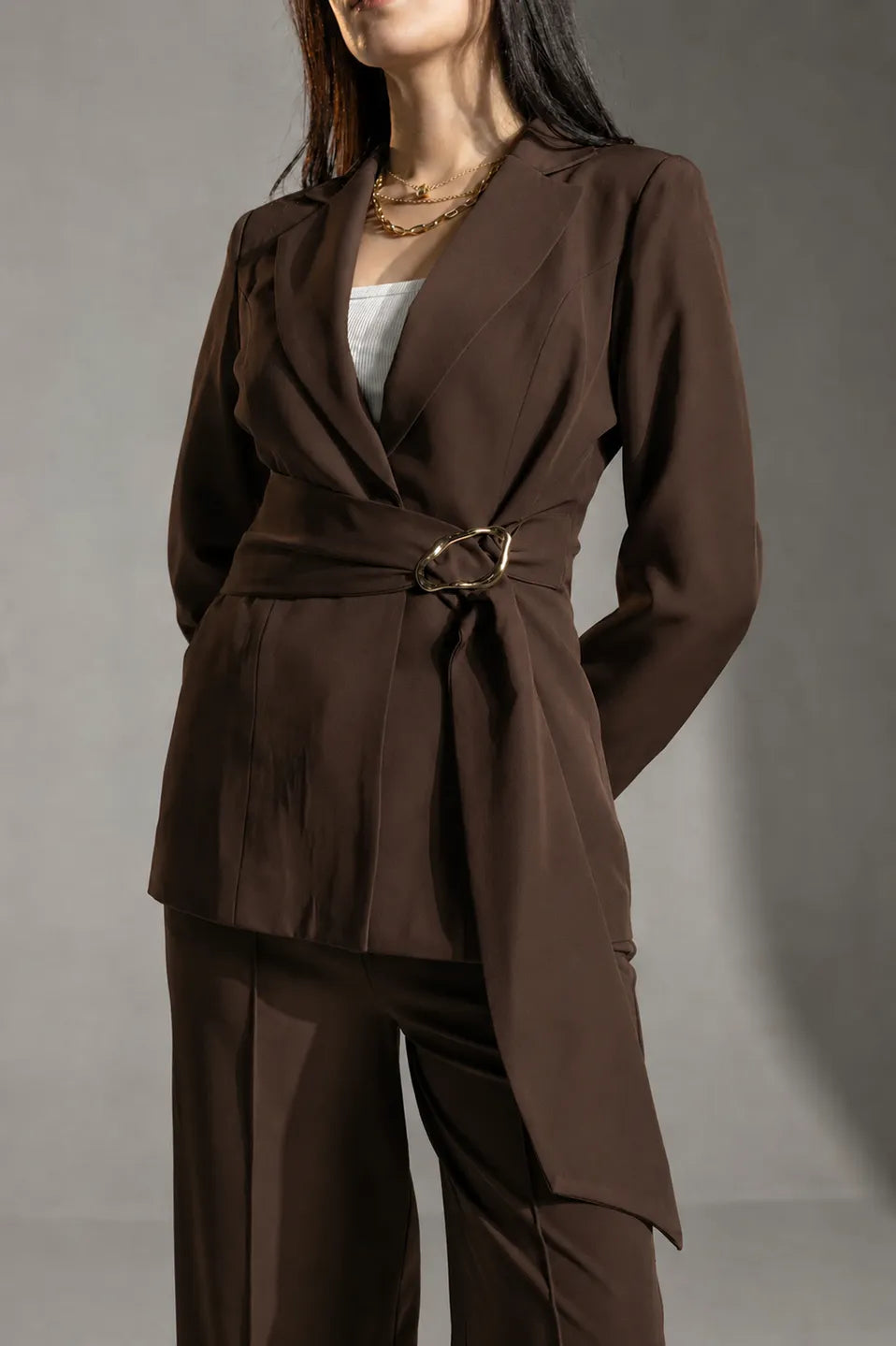 Brown Rosalyn Tailored Blazer
