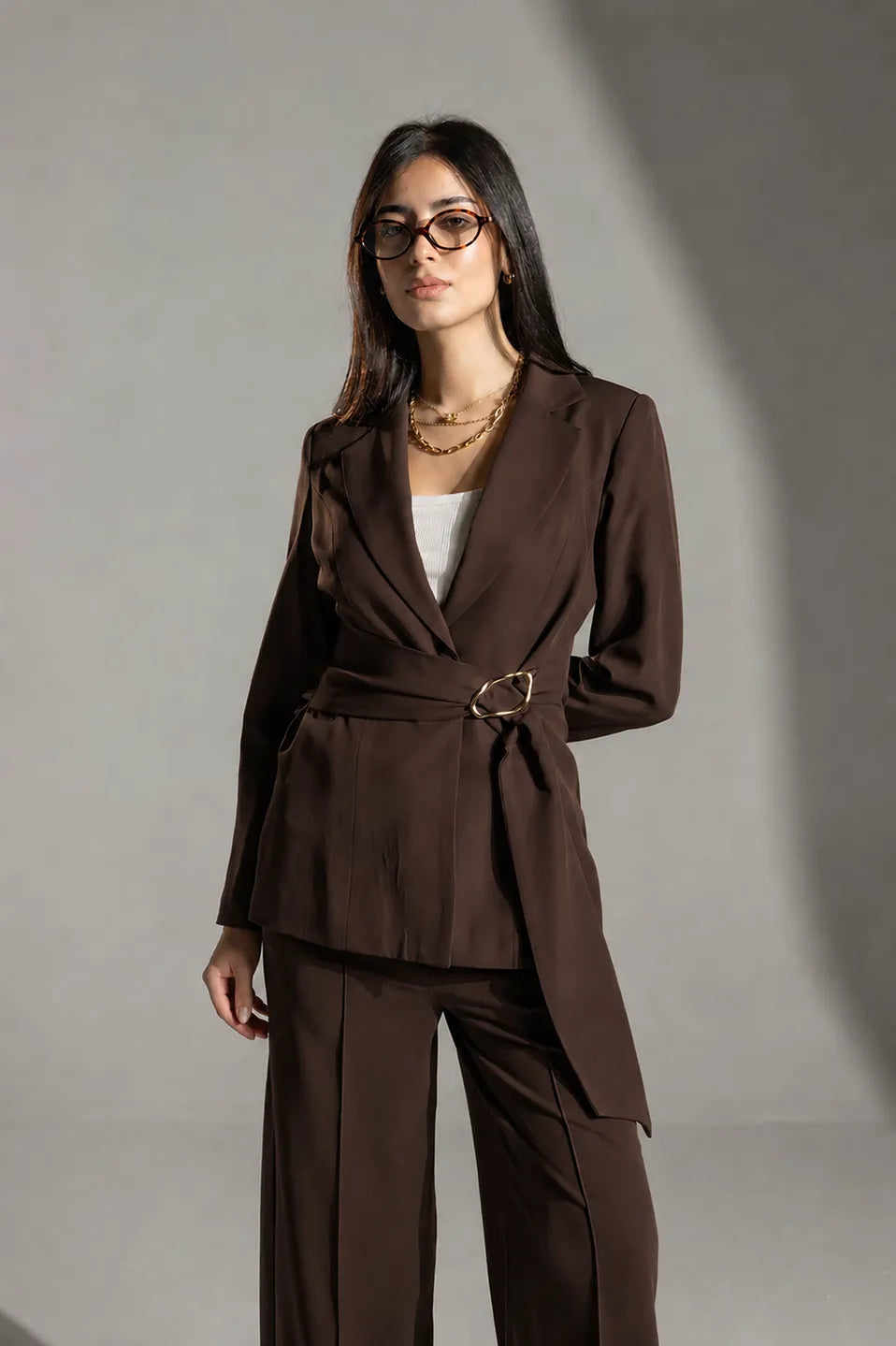 Brown Rosalyn Tailored Blazer