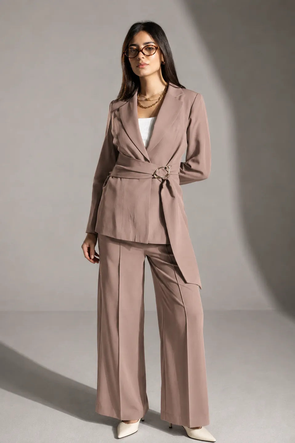 Coffee Rosalyn Tailored Blazer