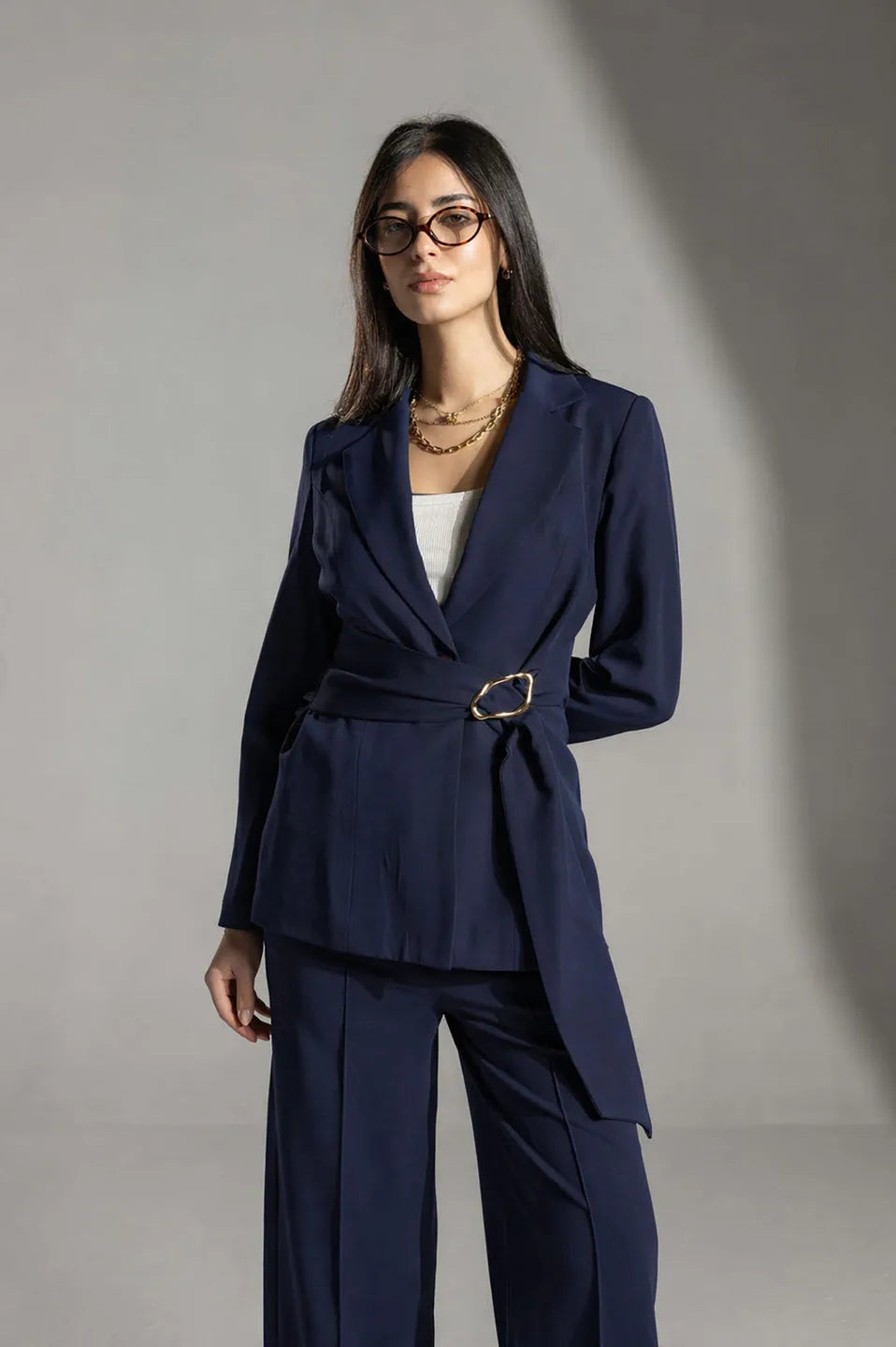 Navy Rosalyn Tailored Blazer