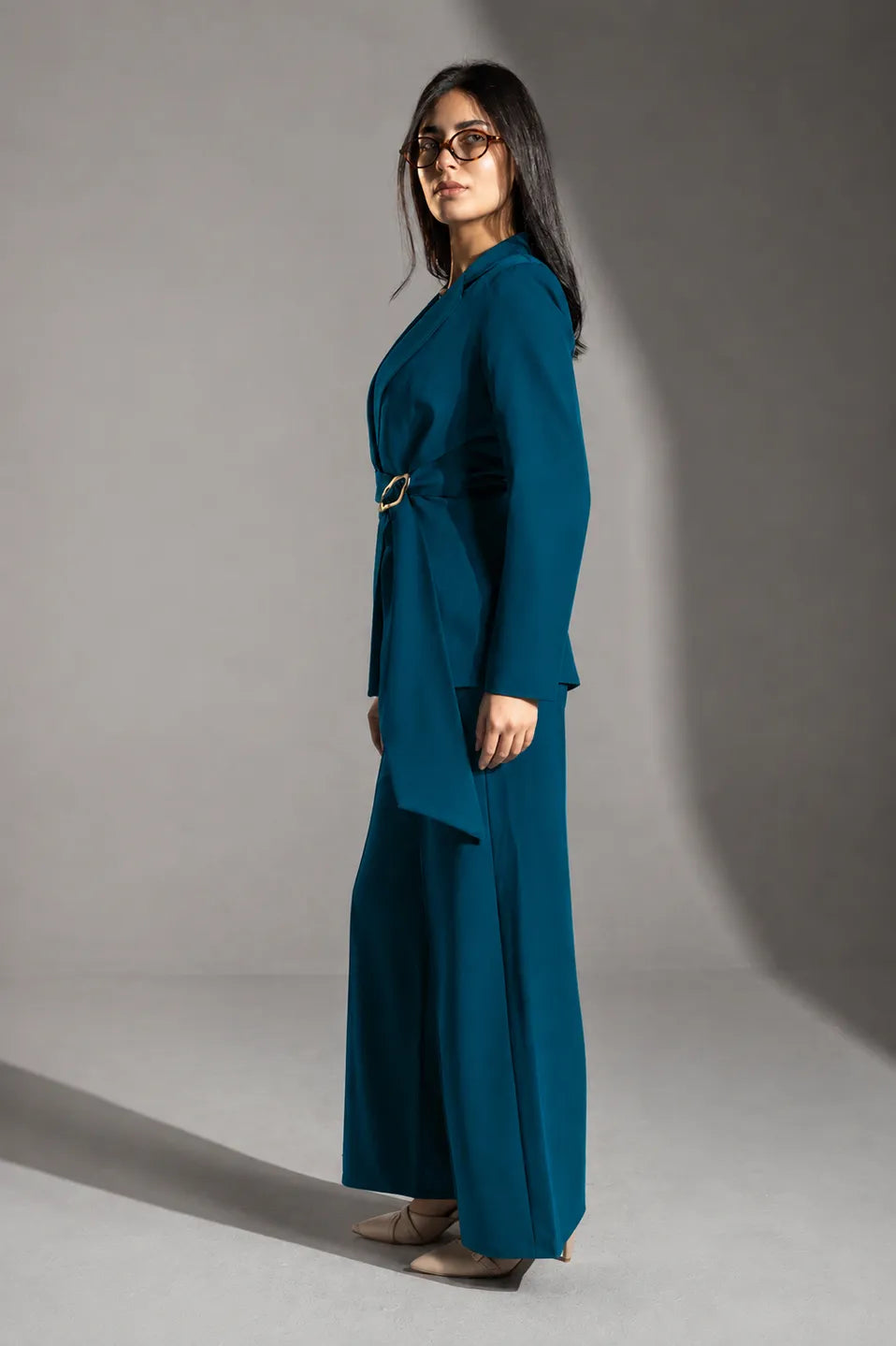 Teal Rosalyn Tailored Blazer