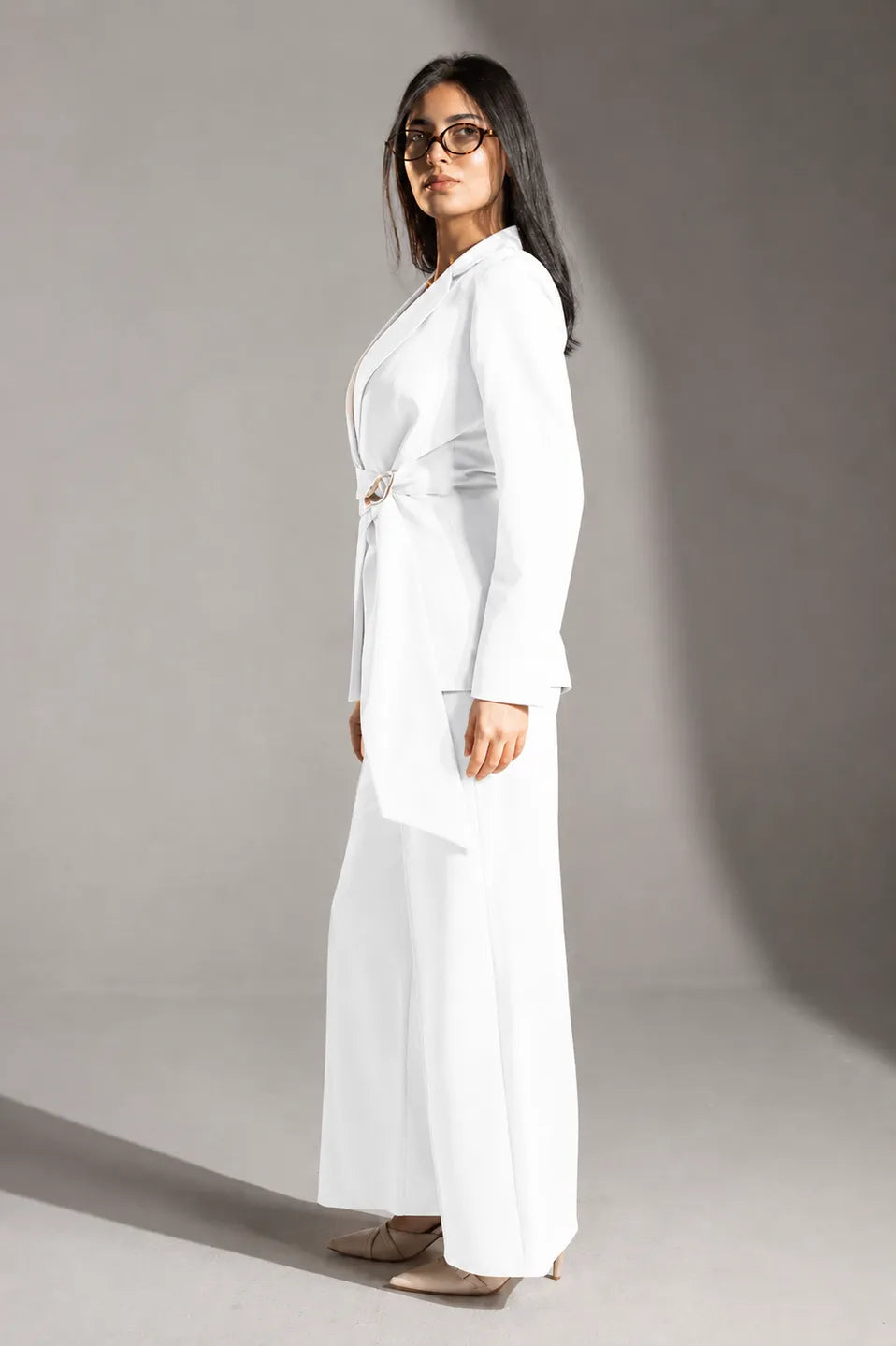White Rosalyn Tailored Blazer