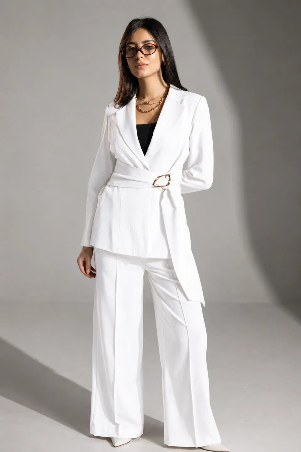 White Rosalyn Tailored Blazer