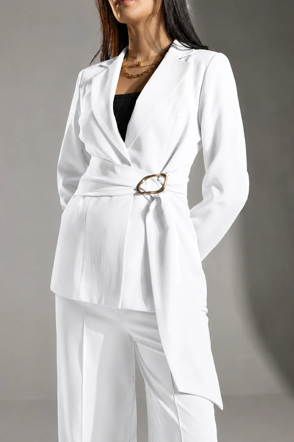 White Rosalyn Tailored Blazer