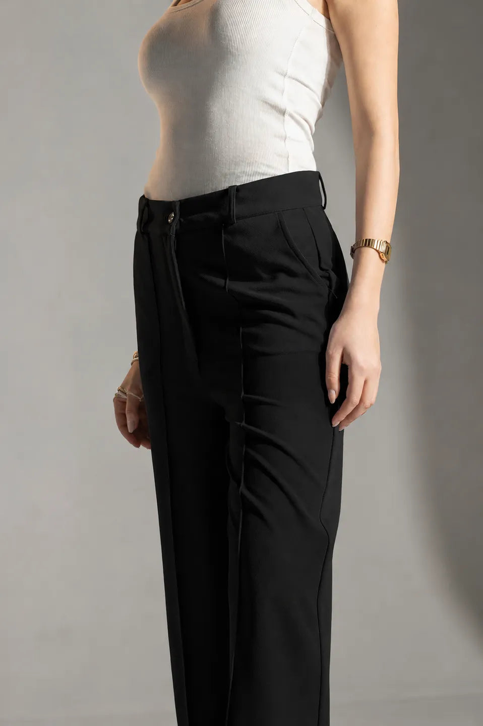 Black Rosalyn Tailored Pants