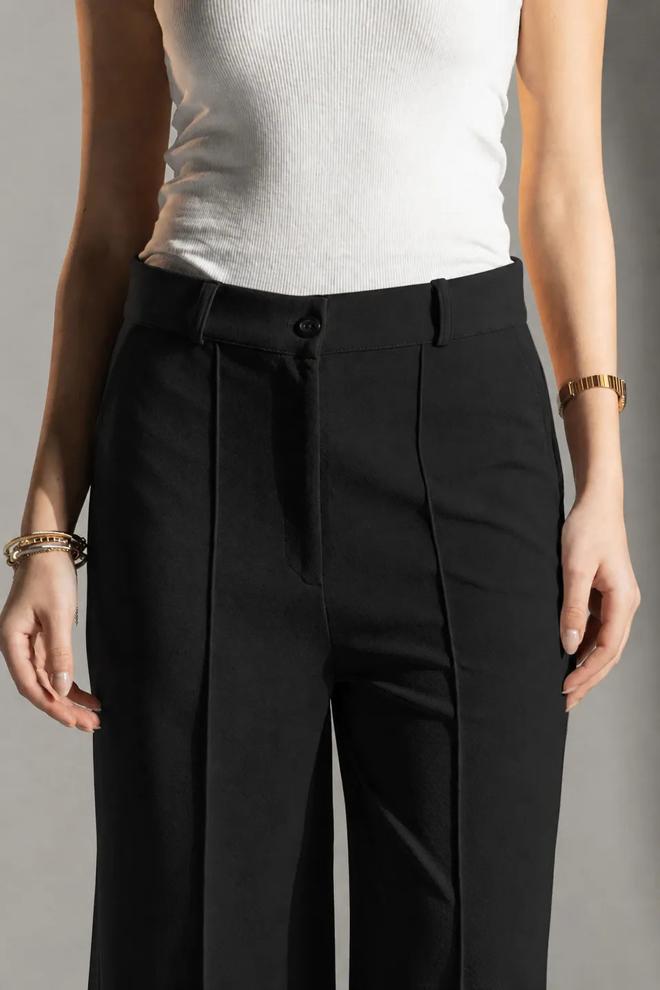 Black Rosalyn Tailored Pants