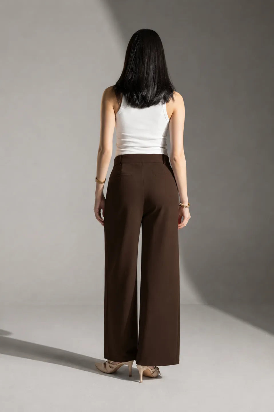 Brown Rosalyn Tailored Pants
