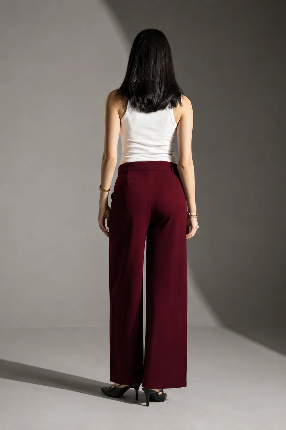 Burgundy Rosalyn Tailored Pants