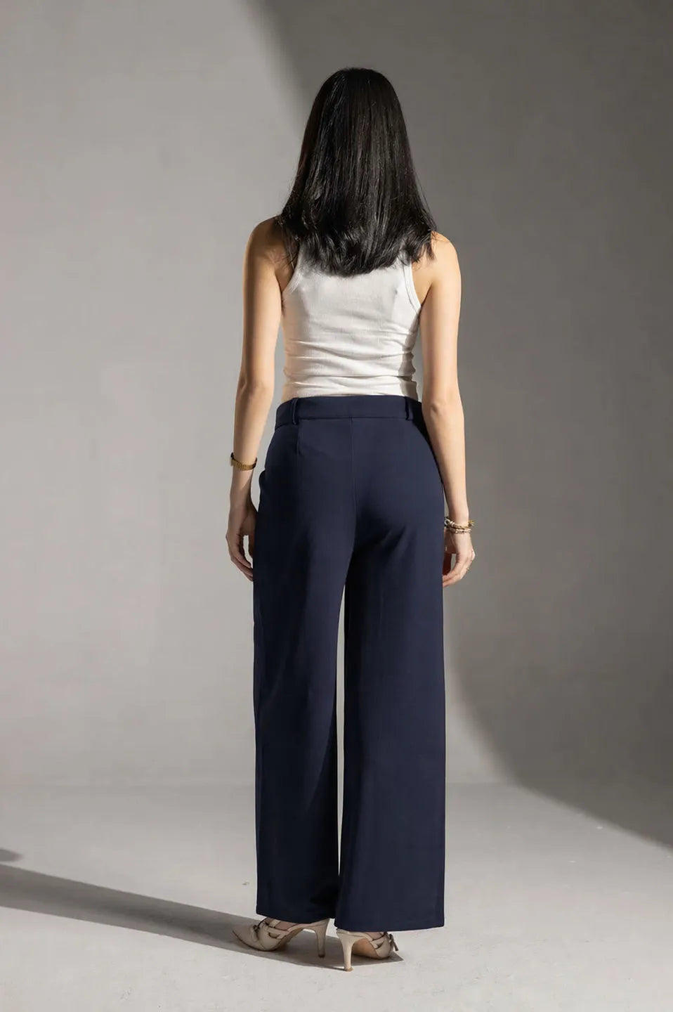 Navy Rosalyn Tailored Pants