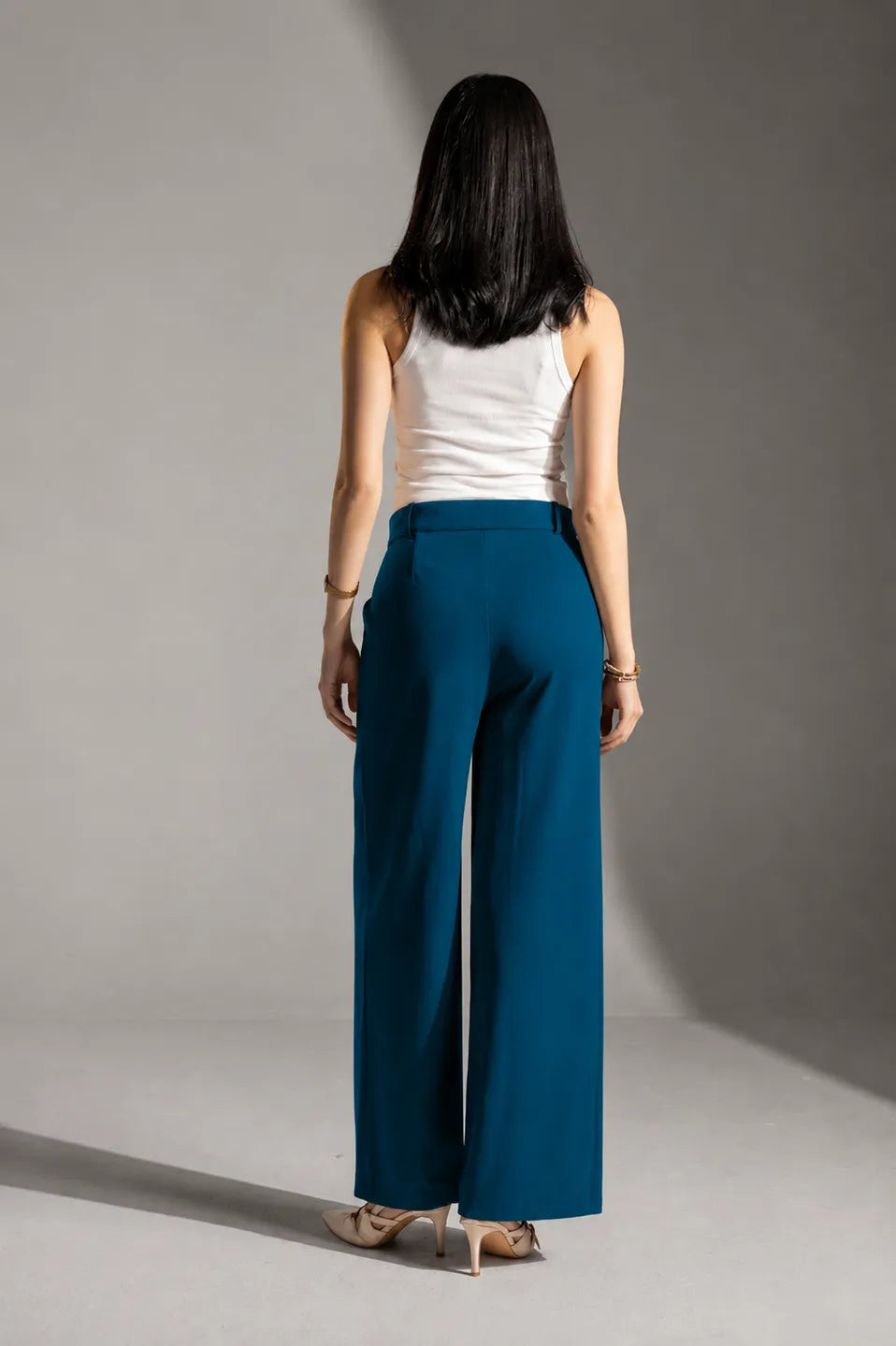 Teal Rosalyn Tailored Pants